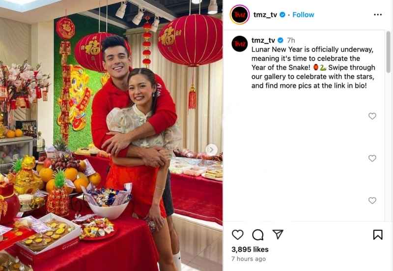 Kim Chiu, Xian Lim’s old photo featured in TMZ’s Lunar New Year post