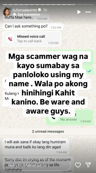 Rufa Mae Quinto warns vs scammers using her name to ask money ‘for bail’