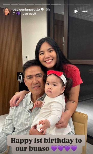 Vic Sotto, Pauleen Luna’s daughter Thia turns 1